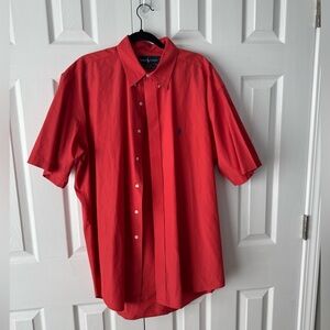 Polo Ralph Lauren Red Blake Button Down Shirt XL 2-Ply Cotton